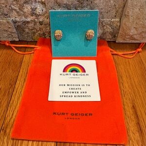 Kurt Geiger London Multicolored Pave’ Eagle Pierced Earrings NWT